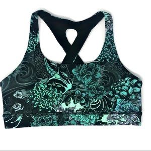 Lululemon Time To Sweat Sports Bra in Memoir Green